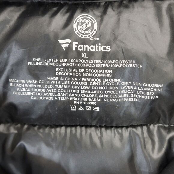 Fanatics Mens NHL Ottawa Senators Full Zip Puffer Jacket Size XL Water Resistant - Picture 6 of 16